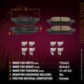 WHAT'S IN THE KIT: 2x Rear Brake Rotor 08.D281.11, 1x Rear Ceramic Brake Pad Set D1391